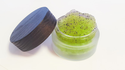 granité exfoliant kiwi en pot